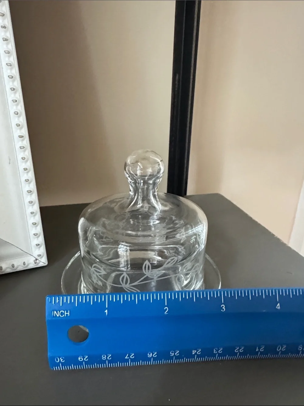 Vintage Clear Glass Butter Dish